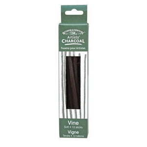 Vine Charcoal Soft, 12 Stick Box (Winsor & Newton)